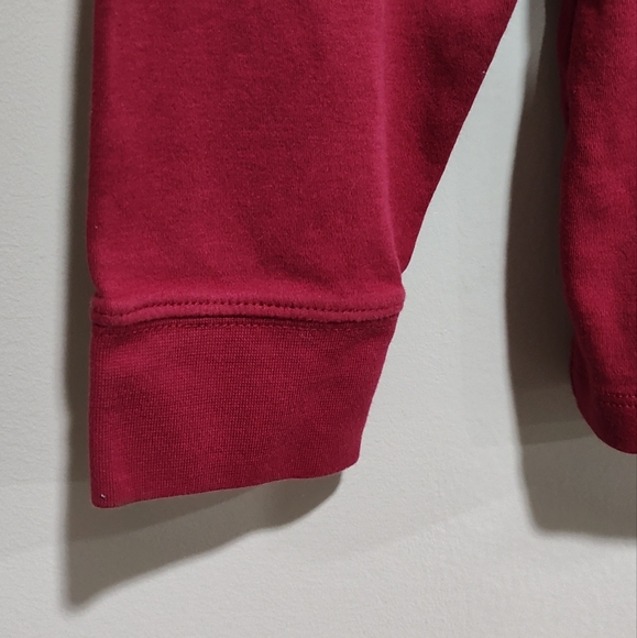 L.L. Bean Women's Red/Burgundy Supima Cotton Mock Neck Long Sleeve Pullover, L - Picture 2 of 7